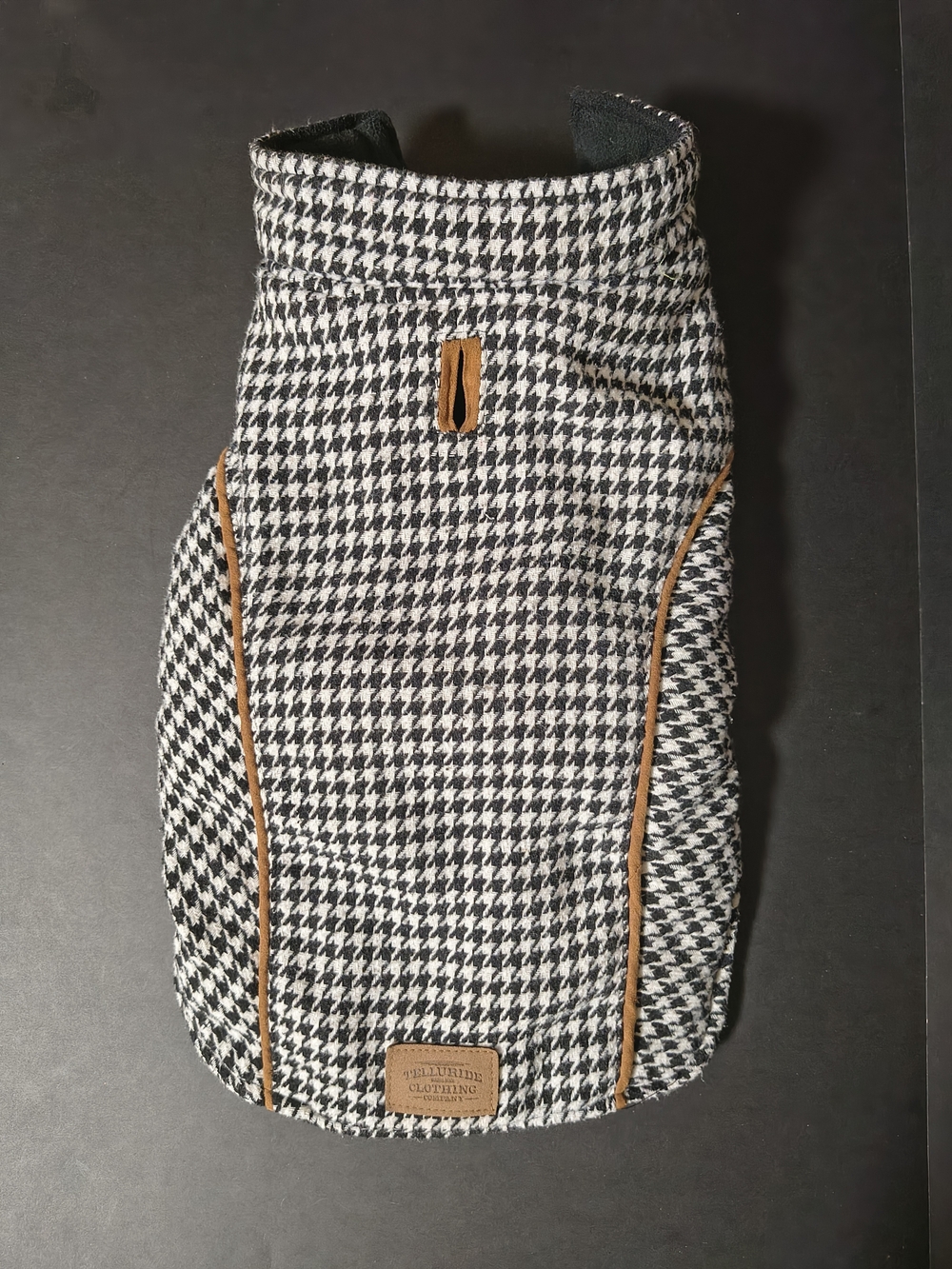 Telluride Clothing Co Pet Houndstooth Dog Fleece Jacket S